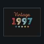 Vintage 1997 30th Birthday Retro Gift 30 year old Postcard<br><div class="desc">This Vintage 1997 retro 30th Birthday design makes a great gift for men & women turning 30 years old. Birthday gifts for him and her. For an awesome grandad,  grandpa or grandma,  mom or dad legend.</div>
