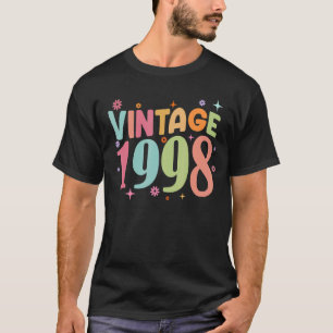 Vintage 1998 24 Year Old 24th Birthday Groovy T-Shirt