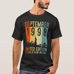 Vintage 1998 24 Years Old September 1998 24th Birt T-Shirt