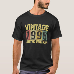 Vintage 1998 Bday 24 Years Old Funny 24th Birthday T-Shirt