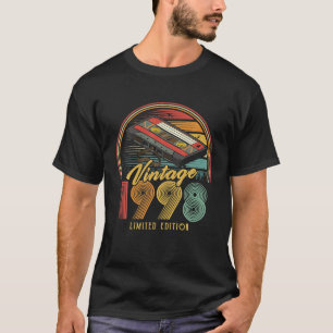 Vintage 1998 Retro Cassette 1998 28th Birthday 28 T-Shirt
