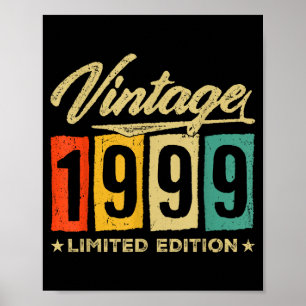 Vintage 1999 Limited Edition 27 Years Old 27th Bir Poster