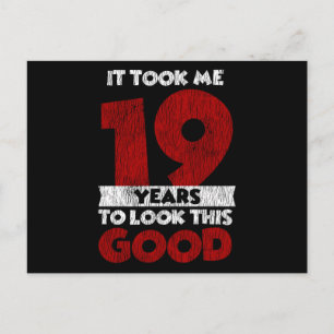 Vintage 19 Years Old Funny 19th Birthday Gift Postcard