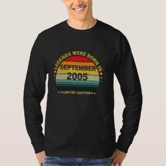 Vintage 19th Birthday Legends Were Born In Septemb T-Shirt