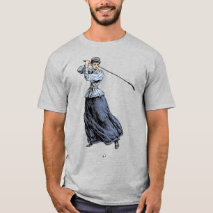 Vintage 19th Century Golfing Woman with Golf Club T-Shirt