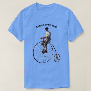 Vintage 19th Century High Wheel Bicycle with Rider T-Shirt