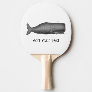 Vintage 19th Century Stylised Whale #1 N Ping Pong Paddle