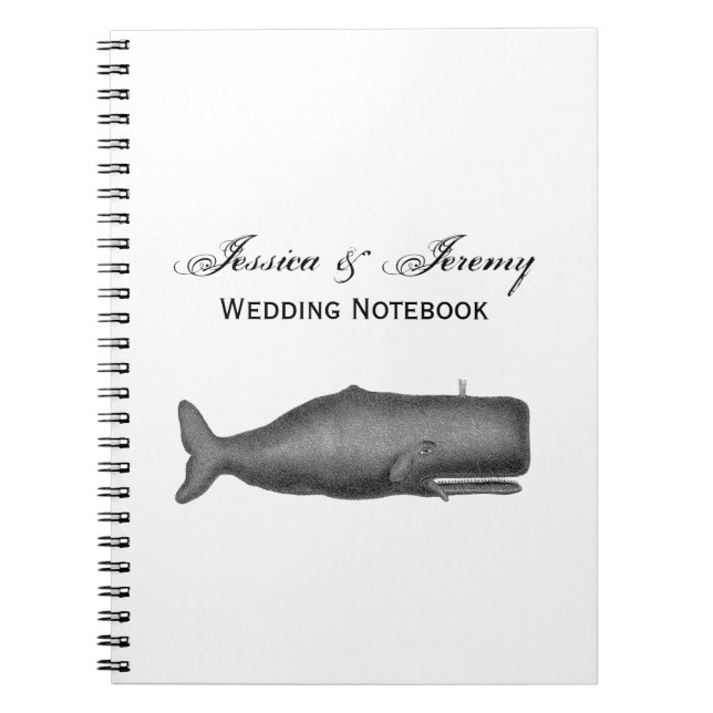Vintage 19th Century Whale Drawing N Notebook (Front)