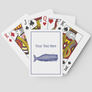 Vintage 19th Century Whale Drawing N Playing Cards
