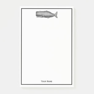 Vintage 19th Century Whale Drawing Post-it Notes