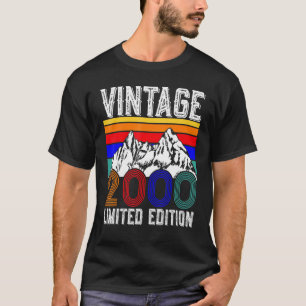 Vintage 2000 22 Years Old Boys Girls 22nd Birthd T-Shirt