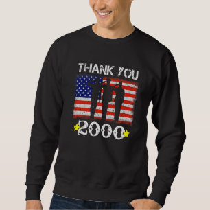 Vintage 2000  22 Years Old Flag American 22th Birt Sweatshirt