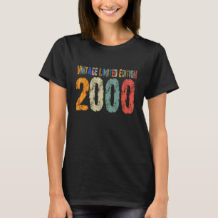 Vintage 2000 Birthday 22nd 22 Years Old Birt T-Shirt