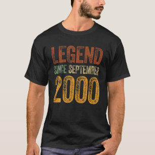 Vintage 2000 Birthday September Born Legend Since T-Shirt