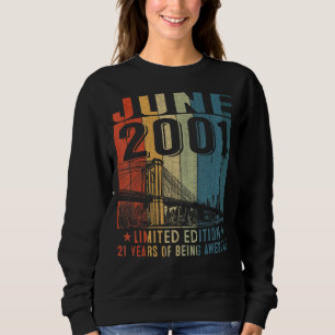 Vintage 2001 21 Yrs Old Made In June 2001 21st Bir Sweatshirt