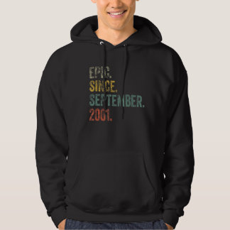 Vintage 2001 21st Birthday Epic Since September 20 Hoodie