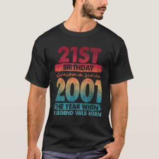Vintage 2001 Limited Edition 2001 21 years old 21s T-Shirt