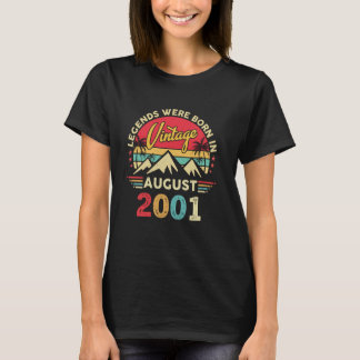 Vintage 2001 Limited Edition August 23th Birthday T-Shirt