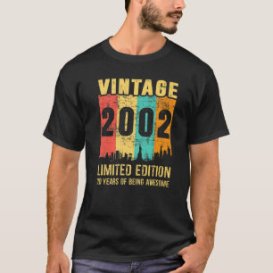 Vintage 2002 20 Years Old 20th Birthday T-Shirt
