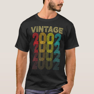 Vintage 2002   20 Years Old Men And Women 20th Bir T-Shirt