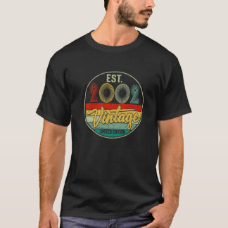 Vintage 2002 20Th Birthday Decorations Men Women 2 T-Shirt