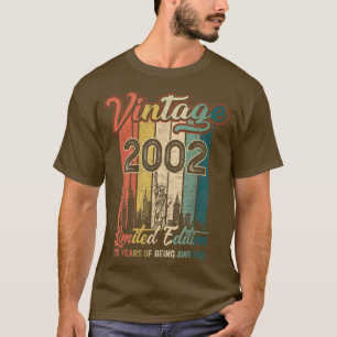 Vintage 2002 20th Birthday Gifts 20 Year Of Being T-Shirt