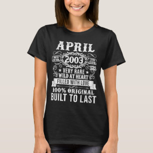 Vintage 2003  20 Years Old April 20th Birthday Men T-Shirt