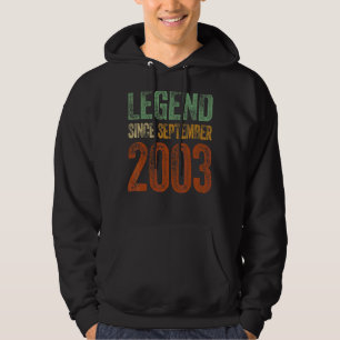 Vintage 2003 Birthday September Born Legend Since Hoodie