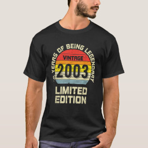 Vintage 2003 Limited Edition 18 Years Old Fun 18th T-Shirt
