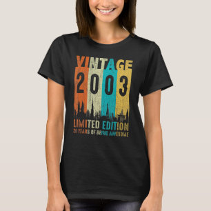 Vintage 2003 Limited Edition 20th Birthday Gifts M T-Shirt