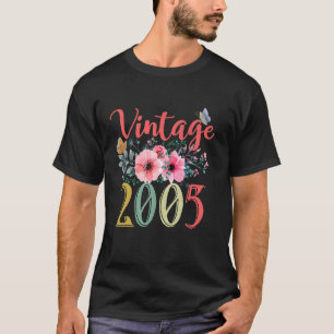 Vintage 2005 Floral Hippie Groovy Wildflower 20th T-Shirt