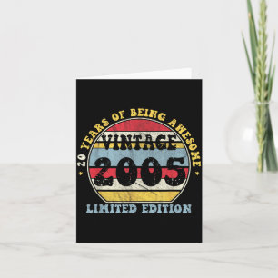 Vintage 2005 Limited Edition 20-year-old 20th Birt Card