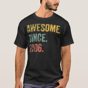 Vintage 2006 16th Birthday Awesome Since 2006  T-Shirt