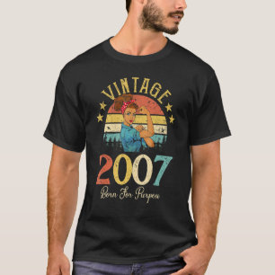 Vintage 2007 Born For Purpose 15 Years Old 15th Bi T-Shirt