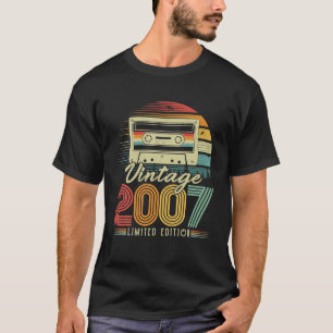 Vintage 2007 Retro Cassette 2007 19th Birthday 19 T-Shirt
