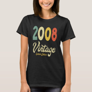 Vintage 2008 14th Birthday Gift Retro 14 Years Ol T-Shirt