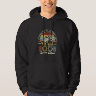 Vintage 2008 17th Birthday Gifts Men Women 17 Year Hoodie