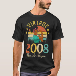Vintage 2008 African Women Black 14 Years Old 14th T-Shirt