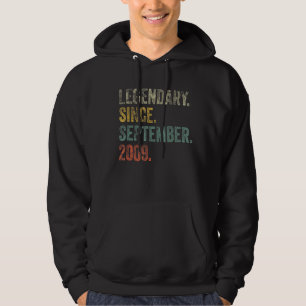 Vintage 2009 13th Birthday Legendary Since Septemb Hoodie