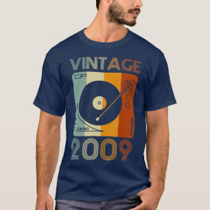 Vintage 2009 Retro Record Player Birthday Vinyl T-Shirt