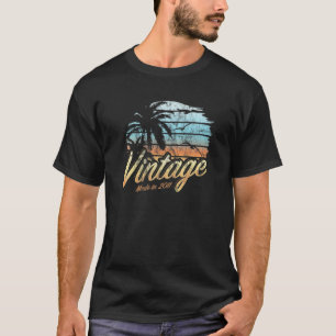 Vintage 2011 Palm Tree Beach Vacation Sunset 10Th T-Shirt