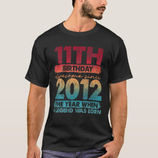 Vintage 2012 11 Year Old Gifts Limited Edition 11T T-Shirt