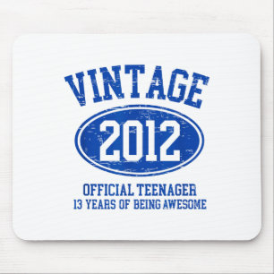Vintage 2012 Official Teenager 13th Birthday 13 Ye Mouse Mat