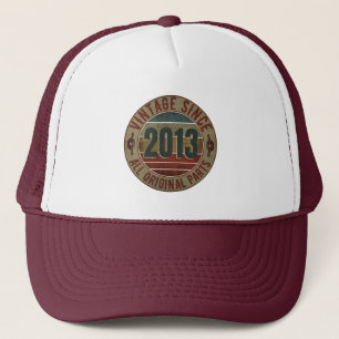 VINTAGE 2013 BIRTHDAY GIFT TRUCKER HAT