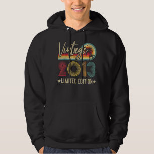 Vintage 2013 Retro 9th Birthday Retro Hoodie