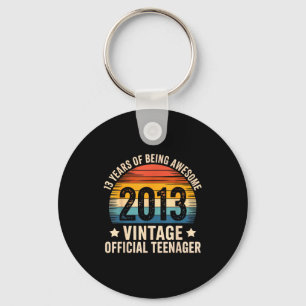Vintage 2013 Teenager 13th Birthday 13 Yr2026 Key Ring