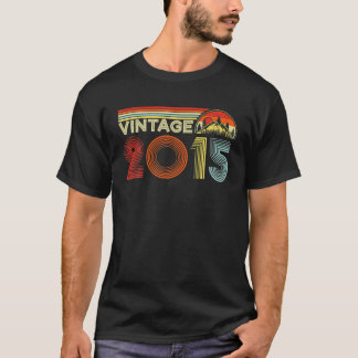 Vintage 2015 6 Years Old Retro Boys And Girls 6Th T-Shirt