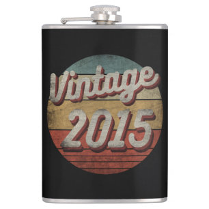 VINTAGE 2015 MEN WOMEN BIRTHDAY GIFT HIP FLASK