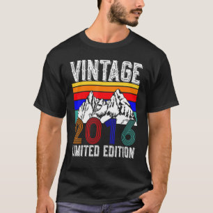 Vintage 2016 6 Years Old Boys Girls 6th Birthday T-Shirt