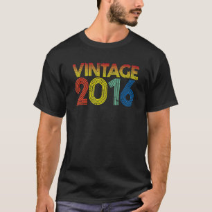 Vintage 2016 6th Birthday Kids Boys & Girls 6 T-Shirt